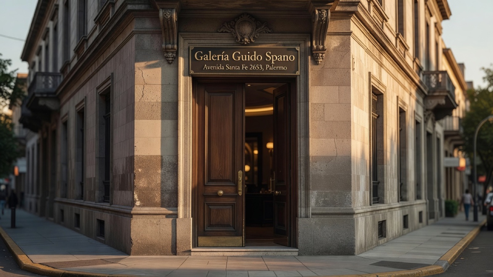 Vista general de la Galería Guido Spano en Palermo